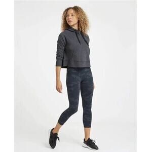 SPANX look At Me Now Black Camo Leggings Womens Seamless Crop Size Small NWT